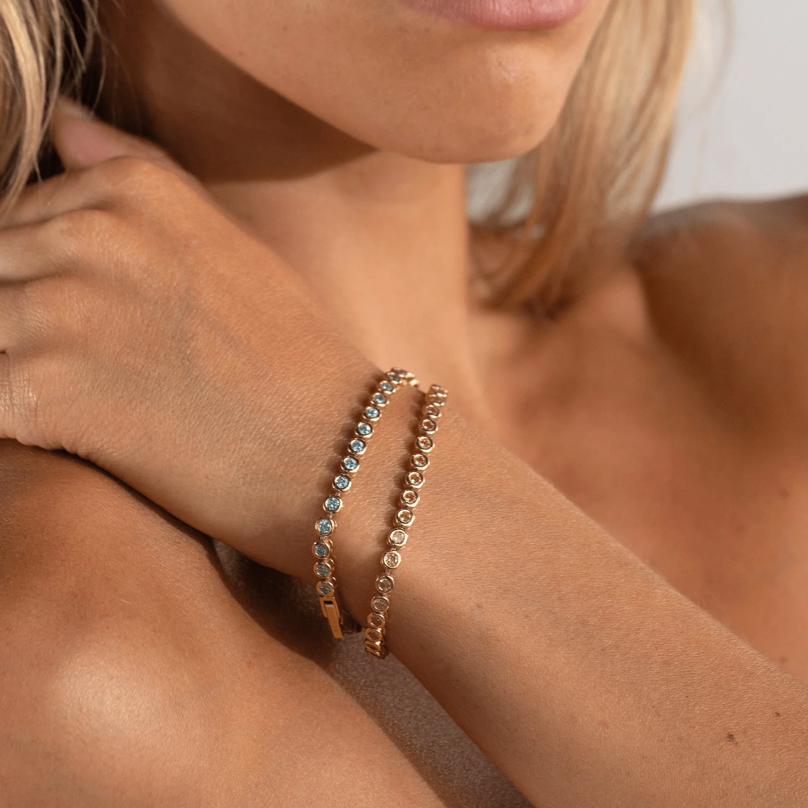 The Luxe Tennis Bracelet - Champagne - Image 3